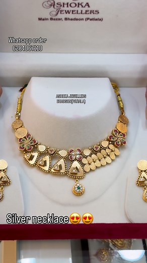 ASHOKA JEWELLERS刺 on Instagram: "Silver necklace"