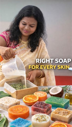 Shailaja Thati on Instagram: "20 Types of Handmade Soaps 🧼 | Right Soap for Every Skin Not all soaps are the same ❌ That’s why we created 20 types of handmade soaps 🧼✨ ✔️ Season wise soaps ✔️ Age wise soaps ✔️ Skin type wise soaps 🌿 Natural 🚫 SLS & Paraben Free 🤍 Skin-friendly & safe Perfect for personal use & business 💼 DM us to learn or start your own soap business 📩 #handmadesoap #soapmaking #naturalsoap #skincareindia #smallbusinessindia #soapbusiness #organicsoap #indianreels #reelso