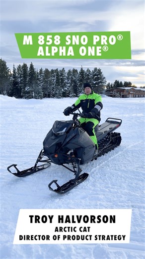 Hit hard and hold the line. The M 858 Sno Pro® ALPHA ONE® on the CATALYST™ platform floats, climbs and carves in deep snow with purpose. The key features: ▪️858cc C-TEC2 Twin Cylinder EFI Engine ▪️AWS™ 36 Front Suspension ▪️AC5S Premium Shocks ▪️146”/154”/165" x 2.6"/3.0” PowerClaw Track Options ▪️Sport Gauge or Arctic Cat G8 Display Option Get all the details in this walkaround video with Arctic Cat's Director of Product Strategy, Troy Halvorson. Pre-order season is live. 👉 https://bit.ly/4aVc