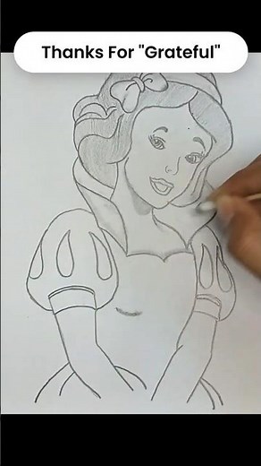 Drawing Snow White in 1 Minute! (Quick Lesson) ✏️⏳ #Shorts