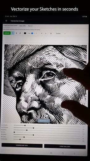 Vectorize your sketches in seconds on Android. #designer #graphicdesign