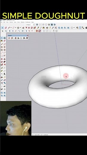 ✅simple doughnut tricks in sketchup #youtubeshorts #new #sketchup #viralvideo #trending