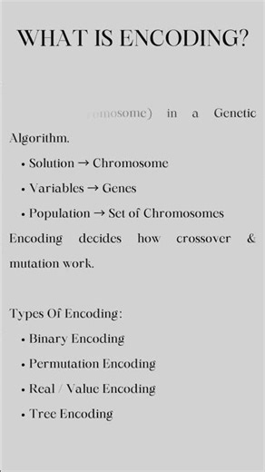 Encoding strategies in genetic algorithms #ugcnet #gatecs #geneticalgorithms