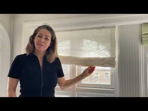 How to hang roman blinds curtains with cord pull
