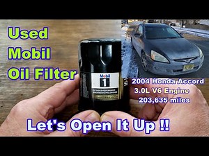 Mobil 1 M1-110A Oil Filter Cut Open Used Mobil Oil Filter