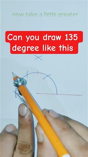 135 degree angle with compass l #short #maths