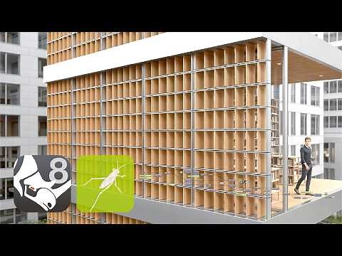 Grasshopper Rhino louvered Facade Parametric Design Script And Tutorial + ReRenderai