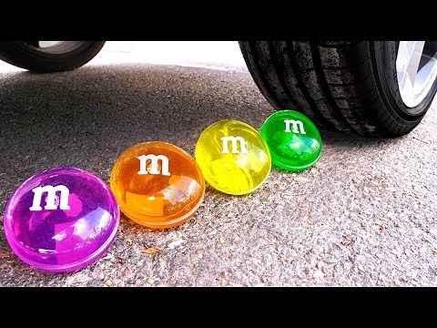 Crushing Experiments! &Car vs Crunchy Rainbow Giant Sline Balloons & Soft Things By Car