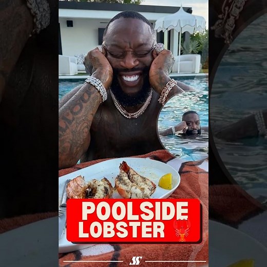Rick Ross Eats Fresh Grilled LOBSTER in His Pool 🦞