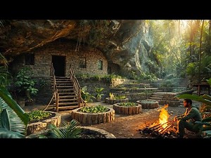 200 Days Building and Surviving in a Stone House in the Tropical Rainforest | Start to Finish