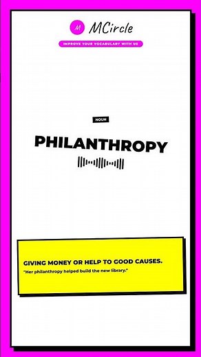 Learn English: What is Philanthropy? | Vocabulary Shorts