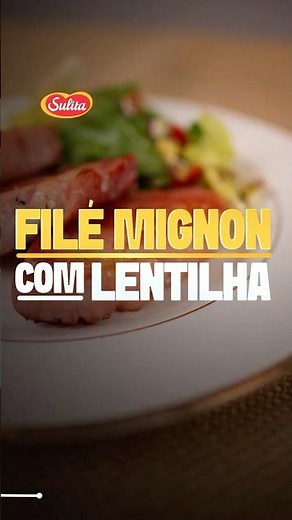 Filé Mignon com Salada de Lentilha, Abacate e Morangos ✨🥂