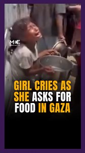 259K views · 13K reactions | A video posted on social media shows a Palestinian girl in Gaza crying as she asks for food at an aid distribution point. For over eight months, the Israeli military has imposed a strict siege on the Gaza Strip, severely limiting the flow of life-saving food and medical supplies into the Palestinian territory. | Middle East Eye | Facebook