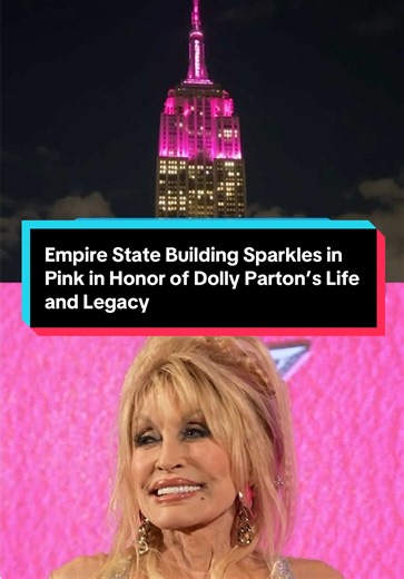 The Empire State Building is honoring the late #DollyParton. 💗 | dollyparton