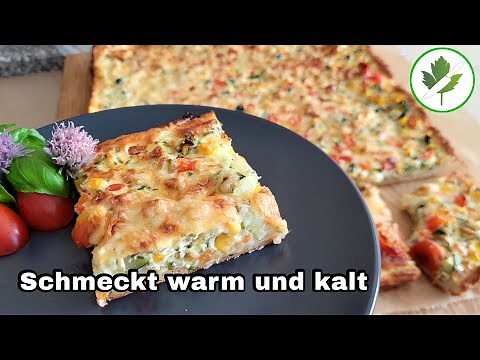 Vegetable sheet cake - Perfect to take away - tastes good warm or cold