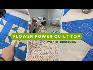 Flower Power Quilt on the bernina 990 stitchhouse