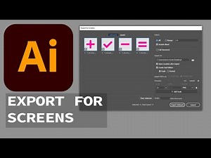Export icons for screens - Adobe Illustrator tutorial