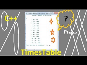 C++ Multiplication Timetable Tutorial