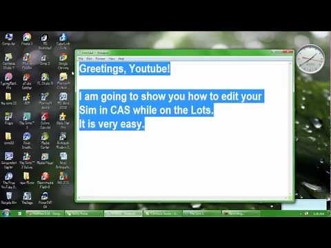 Sims 3 How To: Re-Create your Sim in CAS (While in Play Mode)