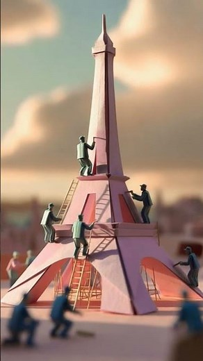 Eiffel Tower Origami Construction