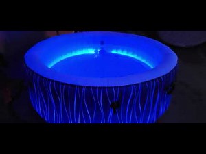 SaluSpa Hollywood AirJet Inflatable Hot Tub Spa with LED Lights 4-6 Night Time LED Lights