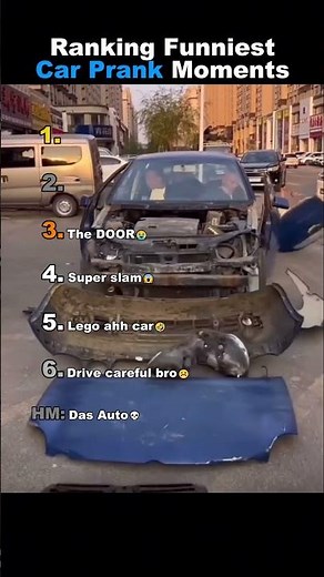 Ranking Funniest Car Prank Moments💀 #tiktok #cars #usa #pranks