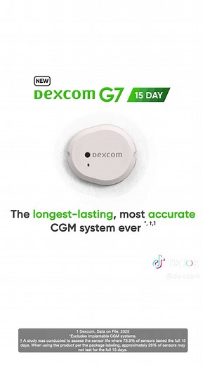 Continuous Glucose Monitoring with Dexcom G7 15 Day