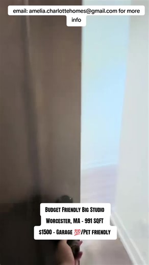 beautiful BIG STUDIO apartment in WORCESTER with all utilities included and a nice parking. for more inquiries, hmu 📲 ONE MONTH FREE FOR #fyp #foryoupage #tiktok #apartment #Massachusetts