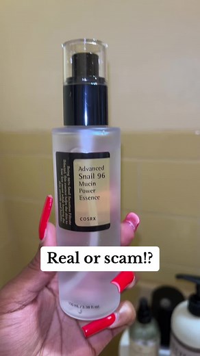 Scam or real? #scam #tiktokshopscammers #snailmucin #fakesnailmucin #realsnailmucin #snailmucinbenefits #snailmucinskincare