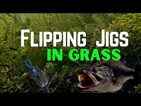 HOW TO FLIP JIGS IN GRASS FOR BASS (How to rig up your rod and reel setup)