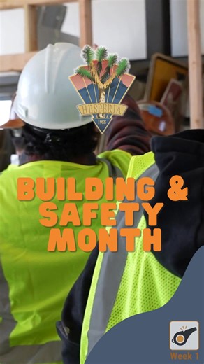 It’s #BuildingandSafetyMonth2025! Throughout May, we’re highlighting the important work of the City’s Building and Safety Division and how their efforts help keep our community safe. From permits to inspections, this team plays a key role in shaping safe spaces in #Hesperia. | City of Hesperia