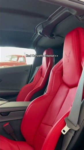 Something about the red Corvette interior