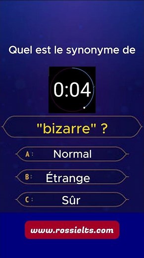 French Synonyme quizzes l bizarre #tefcanada#frenchlearners #frenchvocabulary