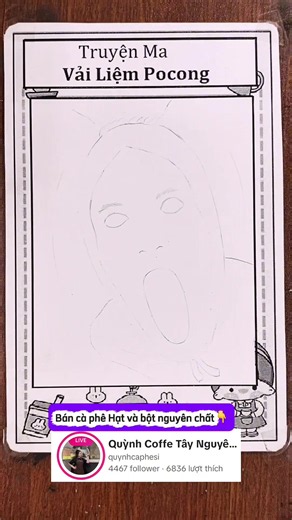 Vẽ con Ma Pocong trong Tô Gà TV #xuhuong #vetranh #drawing #draw | Drawing Videos