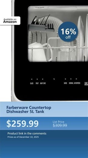 Farberware Countertop Dishwasher 5L Tank