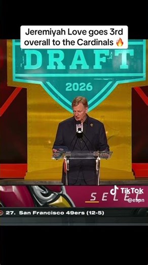 Jermiyah Love goes number three overall