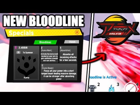 USING *NEW* KUMA BLOODLINE SPECIAL! In Anime Fighting Simulator Roblox