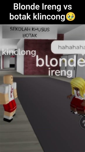 blonde Ireng vs botak klincong 🤭 #roblox #memengakakkocak #memes