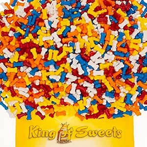Funny Bones Candy 2 Pounds Bone-Shaped Hard Candy in a Resealable Bulk King of Sweets Bag