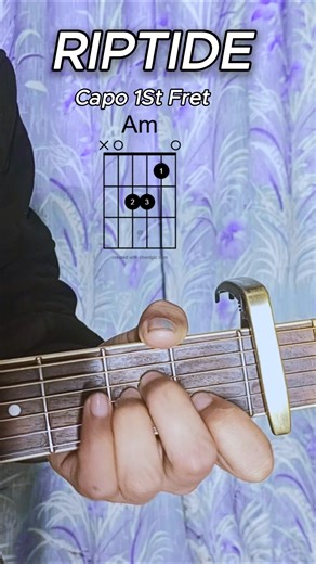 Riptide Guitar tutorial//Riptide by Vance joy guitar lesson #guitartutorial #shortvideo #fypシ