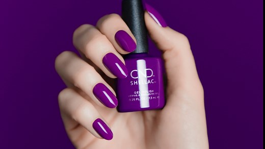 CND Shellac Gel Nail Polish, Long-lasting NailPaint Color with Curve-hugging Brush, Purple Polish, 0.25 fl oz