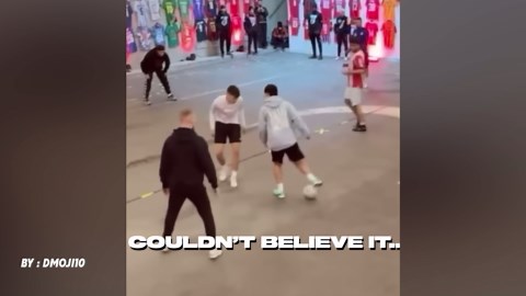 Single Touch Soccer Nutmeg for Space