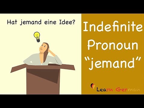 Learn German | German Grammar | Indefinite Pronoun "jemand" | A1 | A2