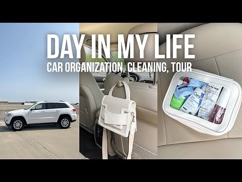 ORGANIZE & CLEAN MY CAR WITH ME! amazon car essentials, car organization tips