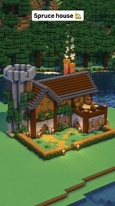 5.5K views · 94 reactions | Minecraft spruce house #minecraft #minecraftpc #minecrafthouse #minecraftbuild #trending #trendingreels #viralreels #viral | Gravitoz7 | Facebook