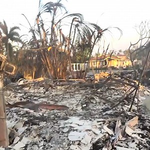 14K views · 99 reactions | Smoking piles of rubble from buildings and charred cars were seen in Maui, Hawaii, after a fast-moving wildfire destroyed the area. On Wednesday, officials said the fire damaged over 270 structures and killed at least 36 people, warning that the death toll could still rise. | KIFI Local News 8 | Facebook