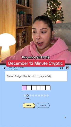 Extremely embarrassing attempt at this 🥴 December 12 minute cryptic #minutecryptic #crypticcrossword #crossword #wordgame #nytgame