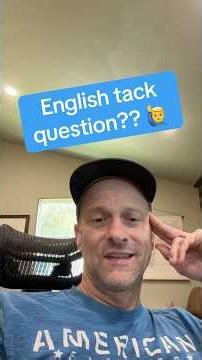 English tack question
