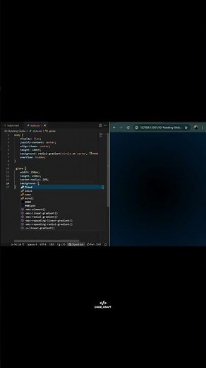 🌍 3D Rotating Globe Animation | HTML & CSS Creative Effect