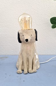 Ceramic Lamp - Dog - Etsy UK